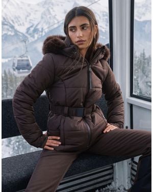 ASOS 4505 Ski & Snow 4505 Ski Water Repellent Insulated Ski Jacket With Belt - Black
