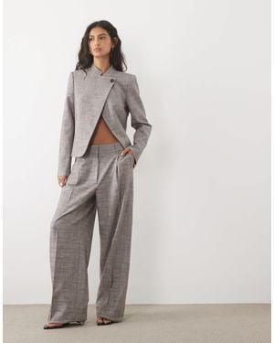 Mango Celia Relaxed Tailored Trouser Co-Ord - Gray