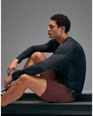 4505 Premium Quick Dry Long Sleeve Running T-shirt With Bonded Seams And Mesh Panel - Multicolour