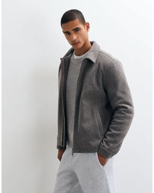 Threadbare Jacke aus kunstwolle mit reißverschluss - Grau
