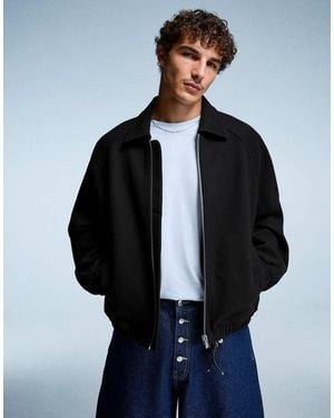 Bershka Synthetic Wool Trucker Jacket - Blue