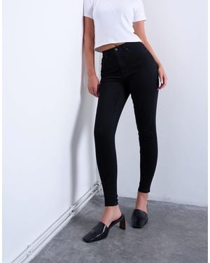 Topshop Hourglass Jamie - jean à taille haute - Gris