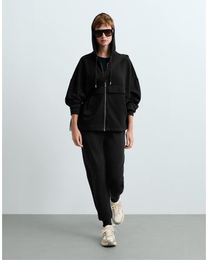 Oysho Sweat zippé en modal doux - Noir