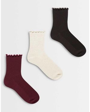 ONLY 3 Pack Socks - White