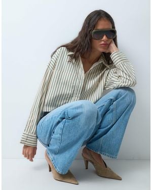 ASOS Cropped Shirt - Blue
