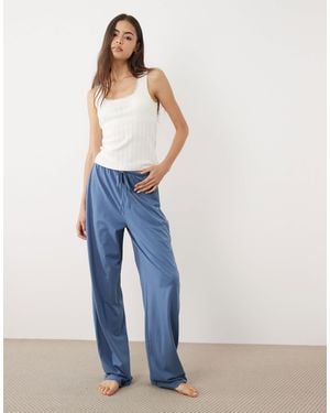 ASOS Asos design tall – mix & match – pyjamahose aus baumwolle - Blau