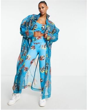 Ivy Park Adidas Originals X Printed Coat - Blue