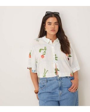 Nobody's Child Bennie Cropped Shirt - White
