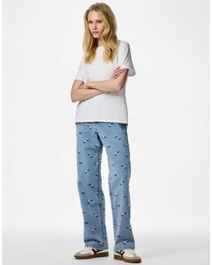 Pieces Straight Fit Jeans - Blue