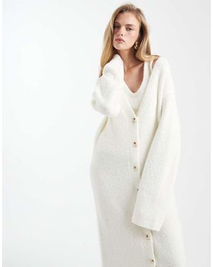 4th & Reckless Cardigan Lungo - Bianco