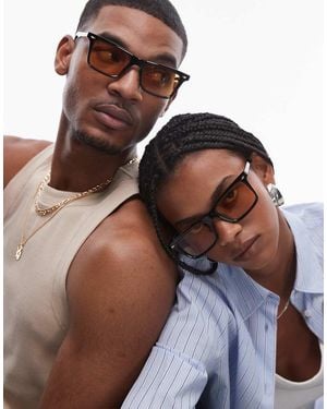 Le Specs Broski Square Sunglasses - Brown