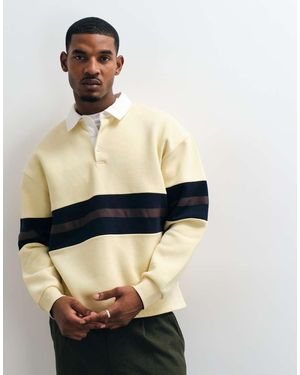ASOS Polo Oversized Estilo Rugby Con Paneles En Contraste En Amarillo