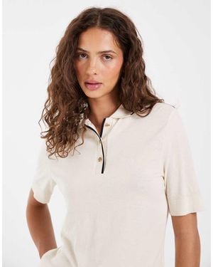 GANT Slim-Fit Poloshirt Met Contrasterende Bies - Wit