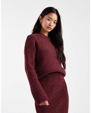 4th & Reckless – pullover aus weichem rippstrick - Rot
