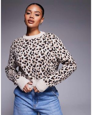 Barbour Harley Leopard Knitted Jumper - Blue