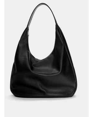Pull&Bear Faux Leather Shopper Bag - Black