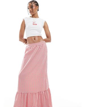 Vero Moda Tie Hem Maxi Skirt - Pink