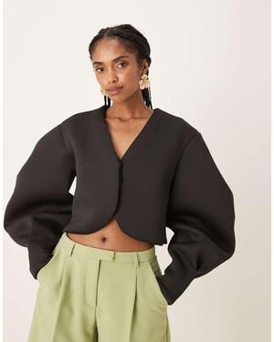 ASOS Scuba Extreme Volume Sleeve Jacket - Black