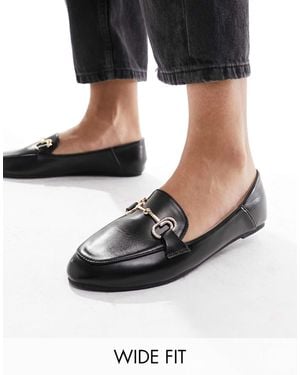 Raid Wide Fit Amiela Horsebit Loafers - Black