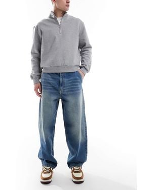 Bershka Skater Fit Jeans - Blue