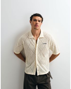 Prohibited Chemise en maille et dentelle - crème - Neutre