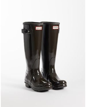HUNTER Botas De Agua Altas Original Con Acabado Brillante En - Negro