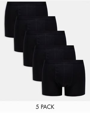 ASOS Confezione Da 5 Paia Di Boxer Aderenti Neri - Nero