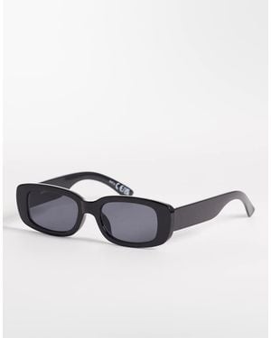 Gina Tricot Slim Rectangular Sunglasses - Black