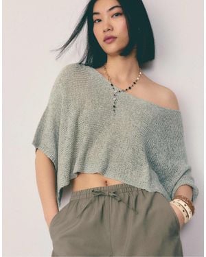 Stradivarius – basic – cape-strickpullover - Grau