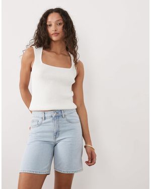 Mango Teen 100% Cotton Denim Bermuda Short - Blue