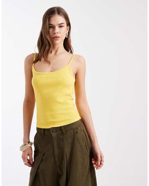 Collusion Geribbelde Camitop - Geel