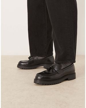 Walk London – sean – loafer mit bommel - Schwarz