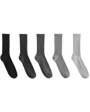 Oysho 5 Pairs Of Cotton Blend Classic Socks - White