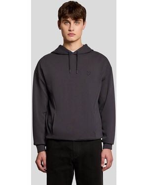 Lyle & Scott Mid Layers Relaxed Interlock Hoodie - Grey
