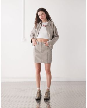 Obey – serene – midirock aus denim - Natur