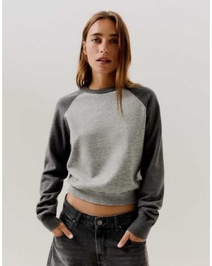Bershka Round Neck Raglan Jumper - Brown