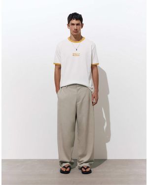 Pull&Bear Pantalon ajusté à pinces - ocre - Neutre
