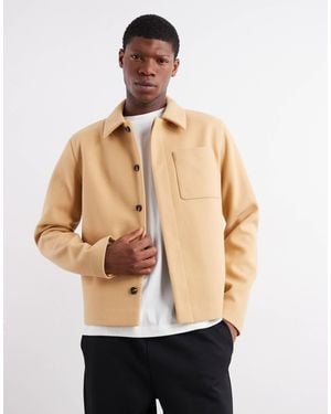 ASOS Wool Look Shacket - Natural
