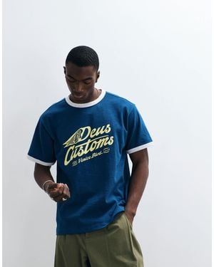 Deus Ex Machina – winglet – ringer-t-shirt - Blau