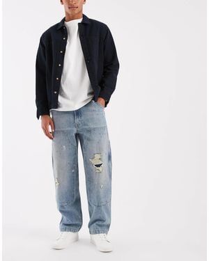 Levi's 568 lockere straight-jeans mit doppeltem knie - Blau