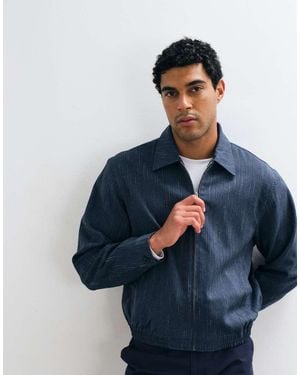 ASOS Smart Co-ord Harrington Jacket With Ribbed Hem - Blue