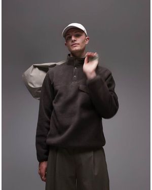 ARKET Pull-On Fleece Jacket With Flap Front Pocket - Grey