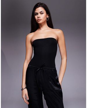 Oh Polly Strapless Bodysuit - Black