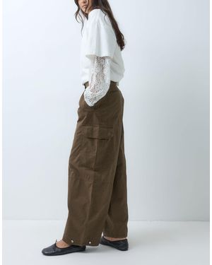 ONLY Barrel Utility Pants - Brown