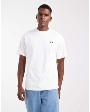 Fred Perry Camiseta Blanca Holgada De - Blanco
