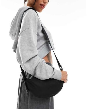 AllSaints Half Moon Nylon Crossbody Bag - Grey