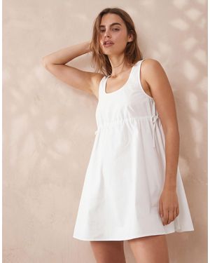 ASOS Channel Elastic Trapeze Mini Dress - White