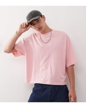 Collusion T-Shirt Squadrata Vestibilità Comoda - Rosa