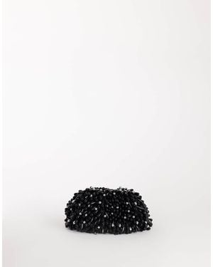 TOPSHOP Jemma Beaded Clutch Bag - White