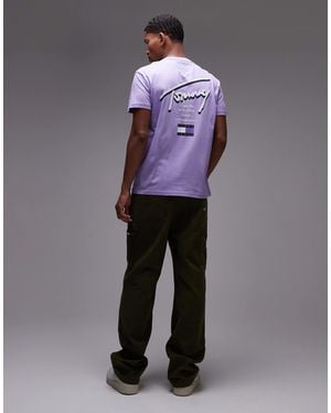 Tommy Hilfiger Signature Back Print T-shirt - Purple
